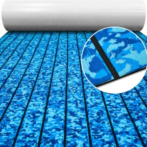 EVA Foam Boat Decking 94" x 45" Self-Adhesive Non-Slip 6mm Camo Marine Deck for Yacht Jet Ski Kayak Fishing