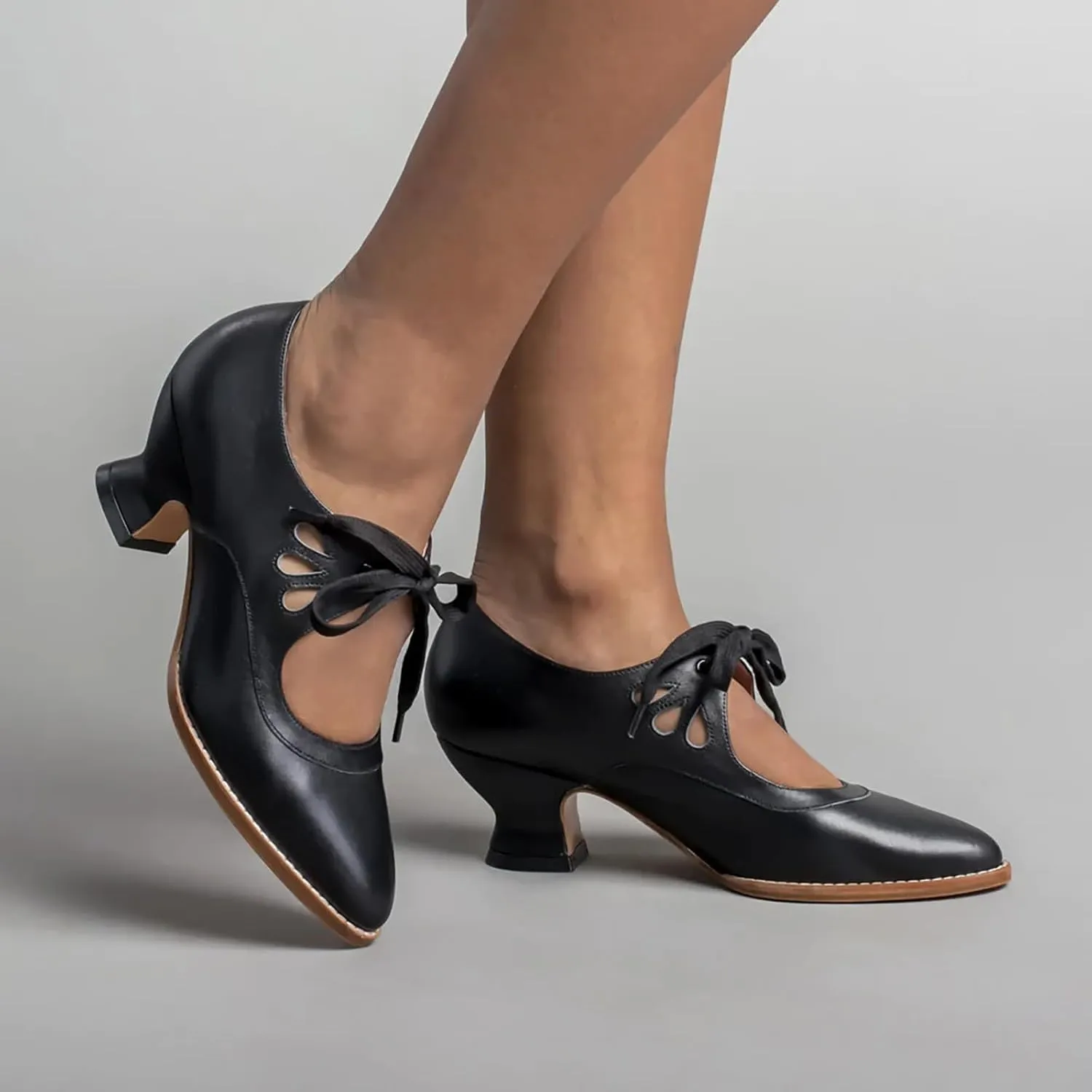 Fall Loafers for Women 2024 Platform Women's Pumps Dressy High Heels Ankle Strap Shoes Lace Up Closed Toe Sandals