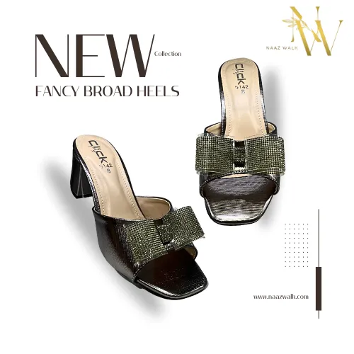 Female Broad Heel Slippers