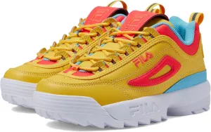 Fila Disruptor II Premium (Big Kid) Lemon/Diva Pink/Bluefish 5 Big Kid M