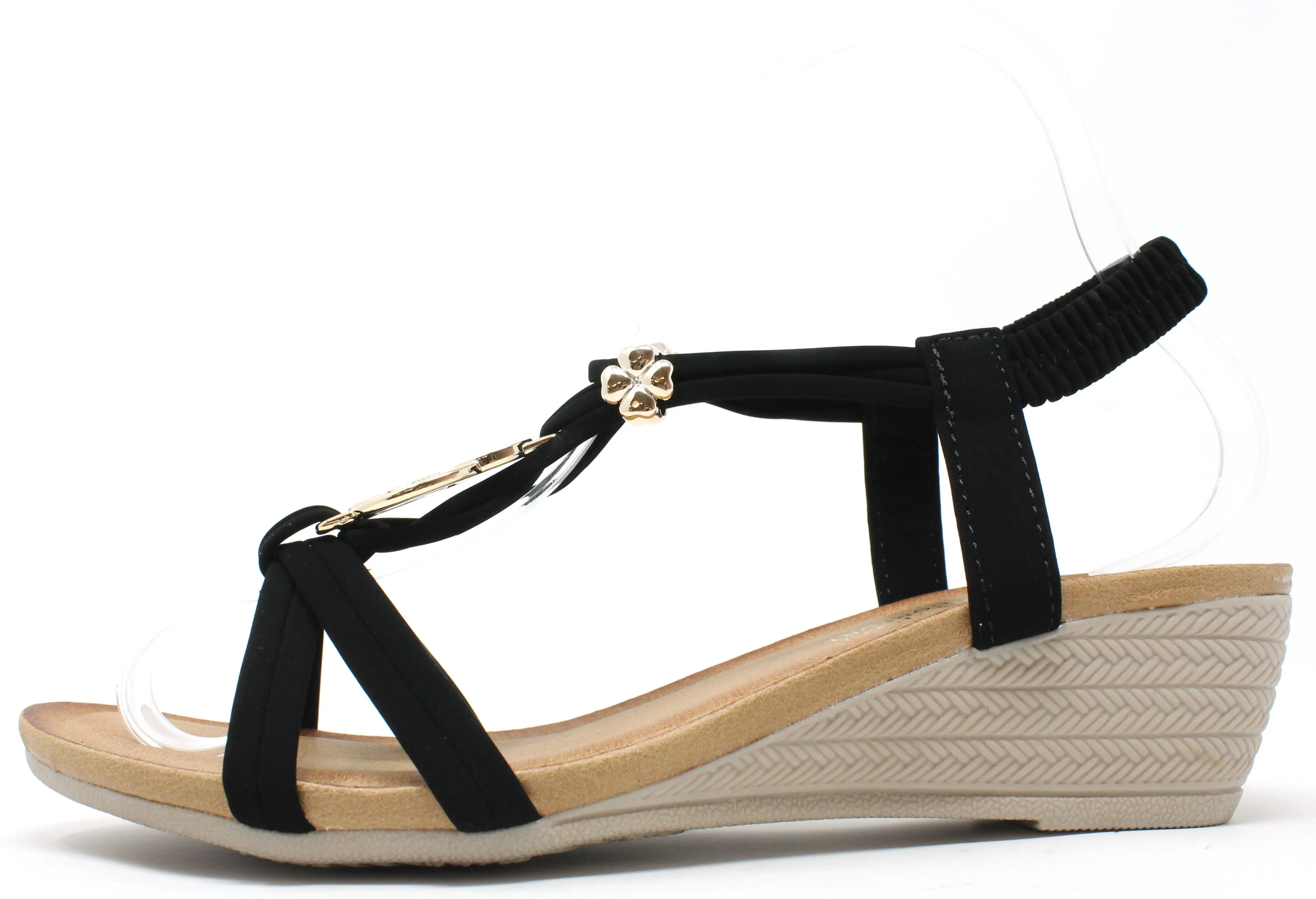 Floral and Disc Sandals