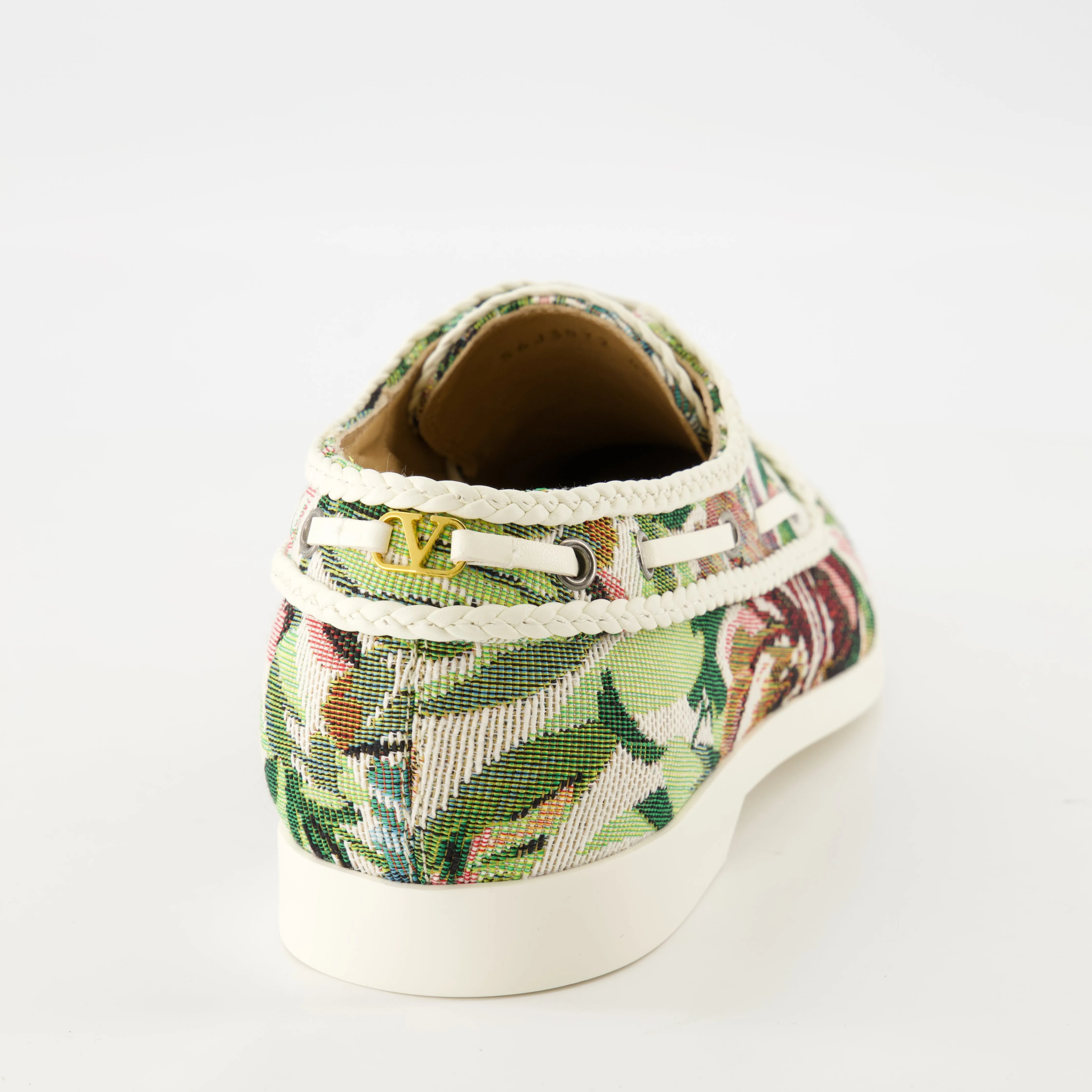 Floral Printed Canvas Boat Shoes