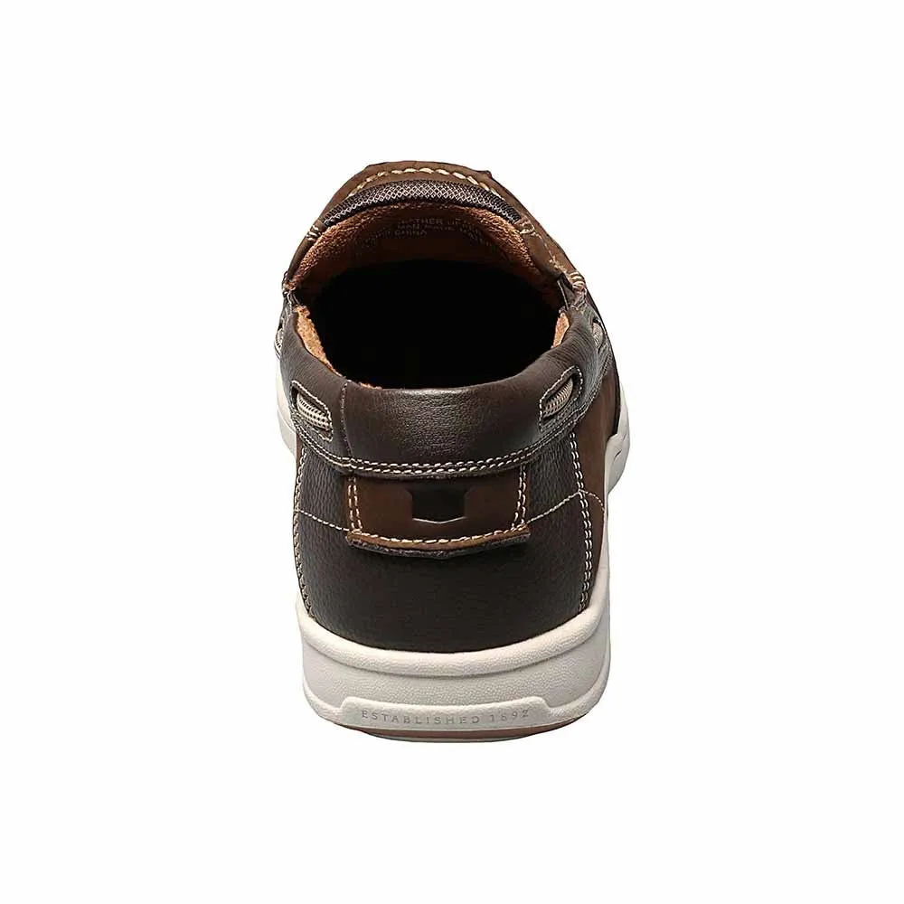 Florsheim Lakeside Brown Moc Toe Slip On Shoes