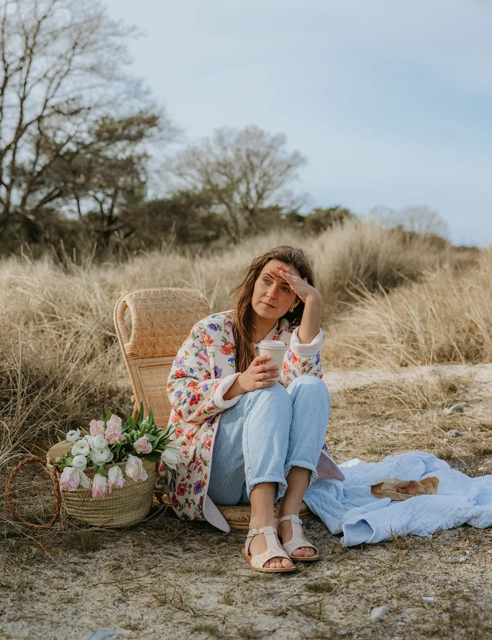 Flower Pop Abby sandal - Cream
