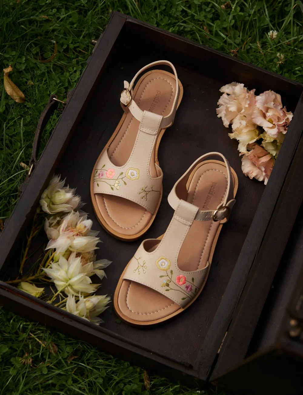Flower Pop Abby sandal - Cream