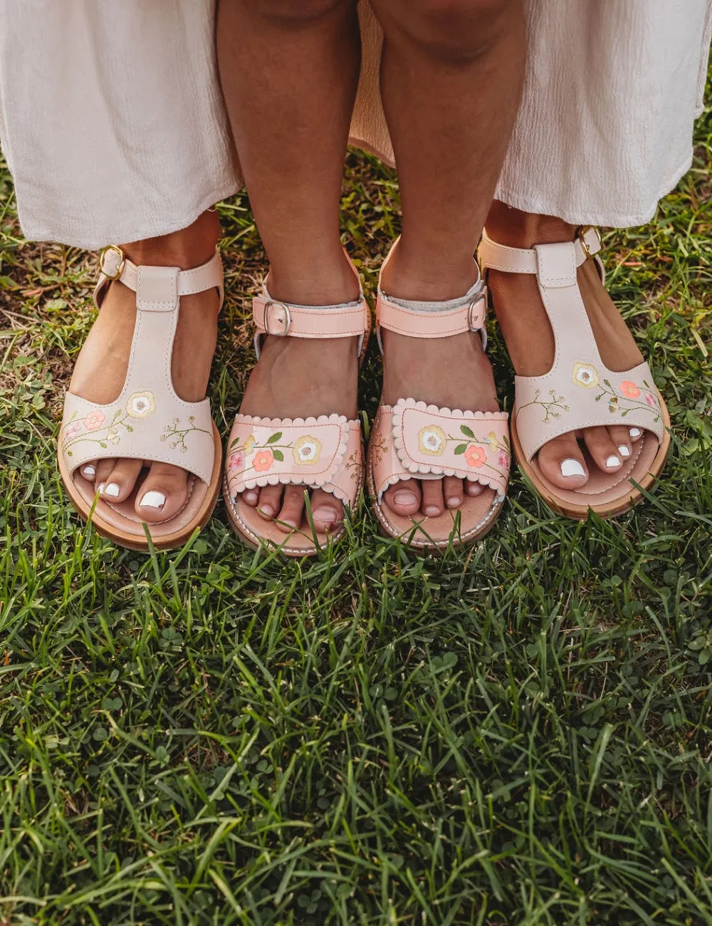 Flower Pop Abby sandal - Cream