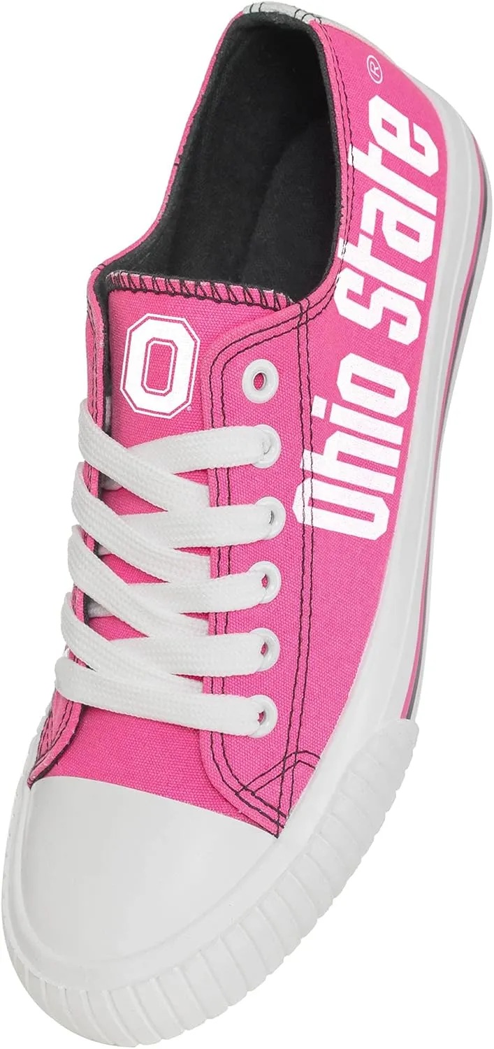 FOCO Women's NCAA NCAA College Canvas Stripe Slip On Shoes