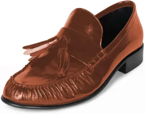 FOWT Women Trendy Round Toe Low Heel Loafers Slip On Ladies Casual Daily Walking Shoes Size 4-16 US