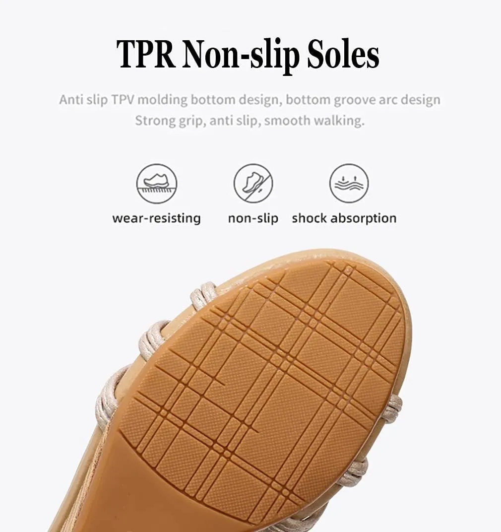 FRALOSHA Wedge Sandals for Women Ankle Strap Rhinestone Sandal Dressy Summer Heel Beach Casual Shoes
