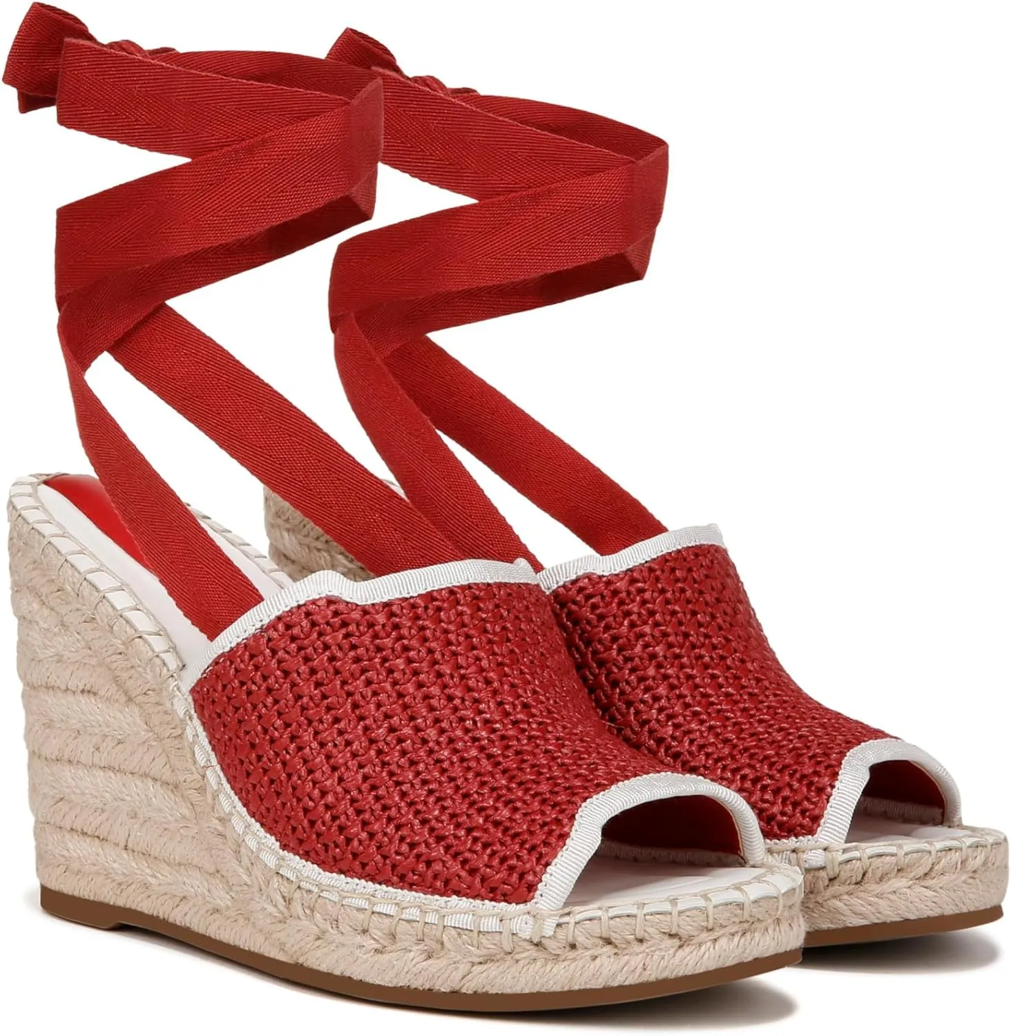 Franco Sarto Women's Sierra Lace Up Espadrille Wedges Sandal