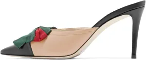 FSJ Women Graceful Stiletto High Heel Sandals Pointed Toe Mules Bow Pump Ladies Shoes US Size 4-15 M
