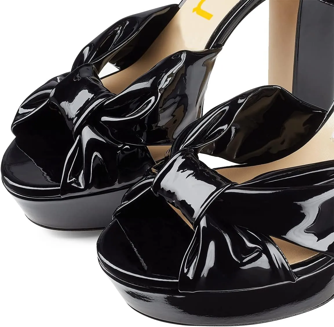 FSJ Women Platform Chunky Block High Heel Sandals Peep Toe Ankle Strap Party Evening Dress Pumps Shoes Size 4-15 US