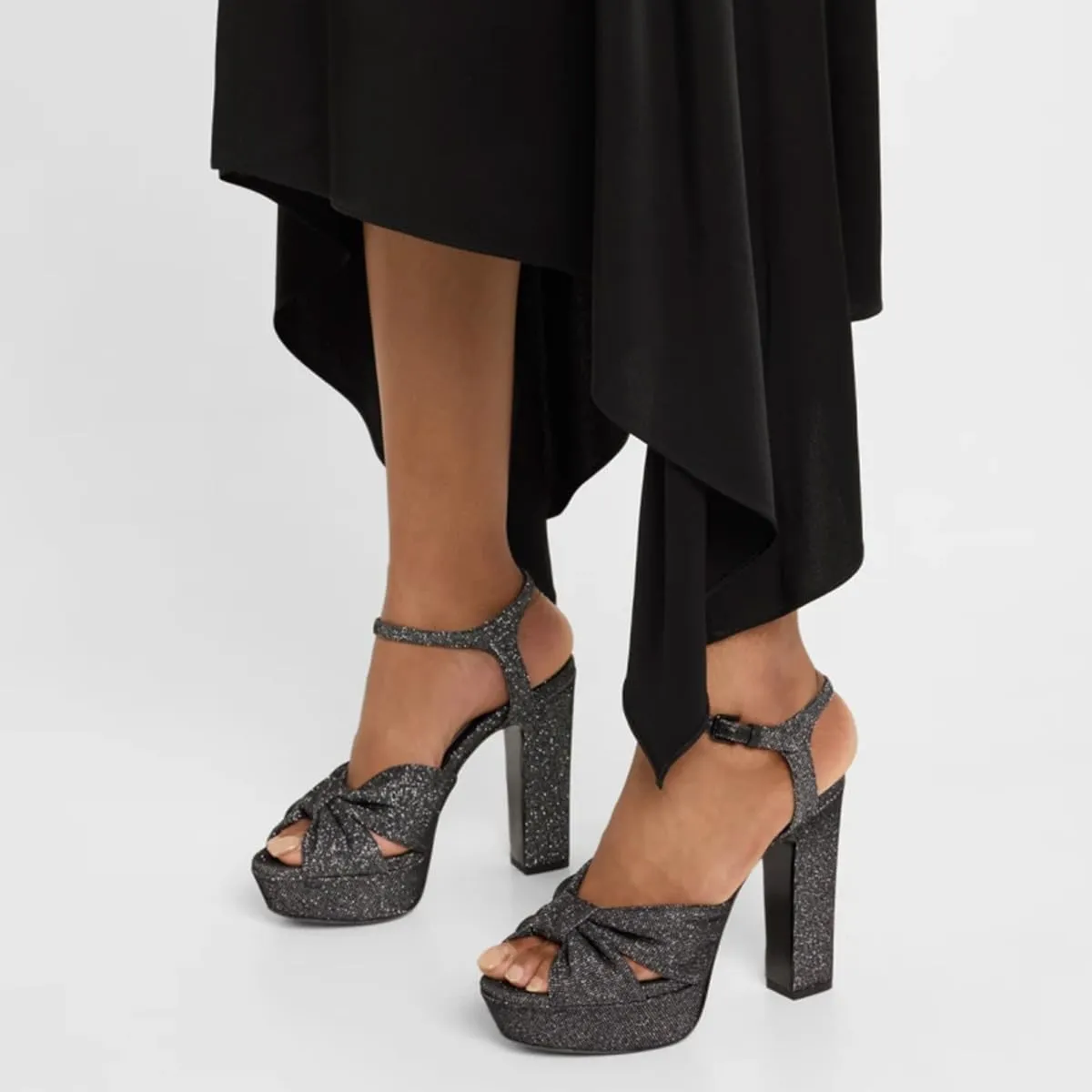 FSJ Women Platform Chunky Block High Heel Sandals Peep Toe Ankle Strap Party Evening Dress Pumps Shoes Size 4-15 US