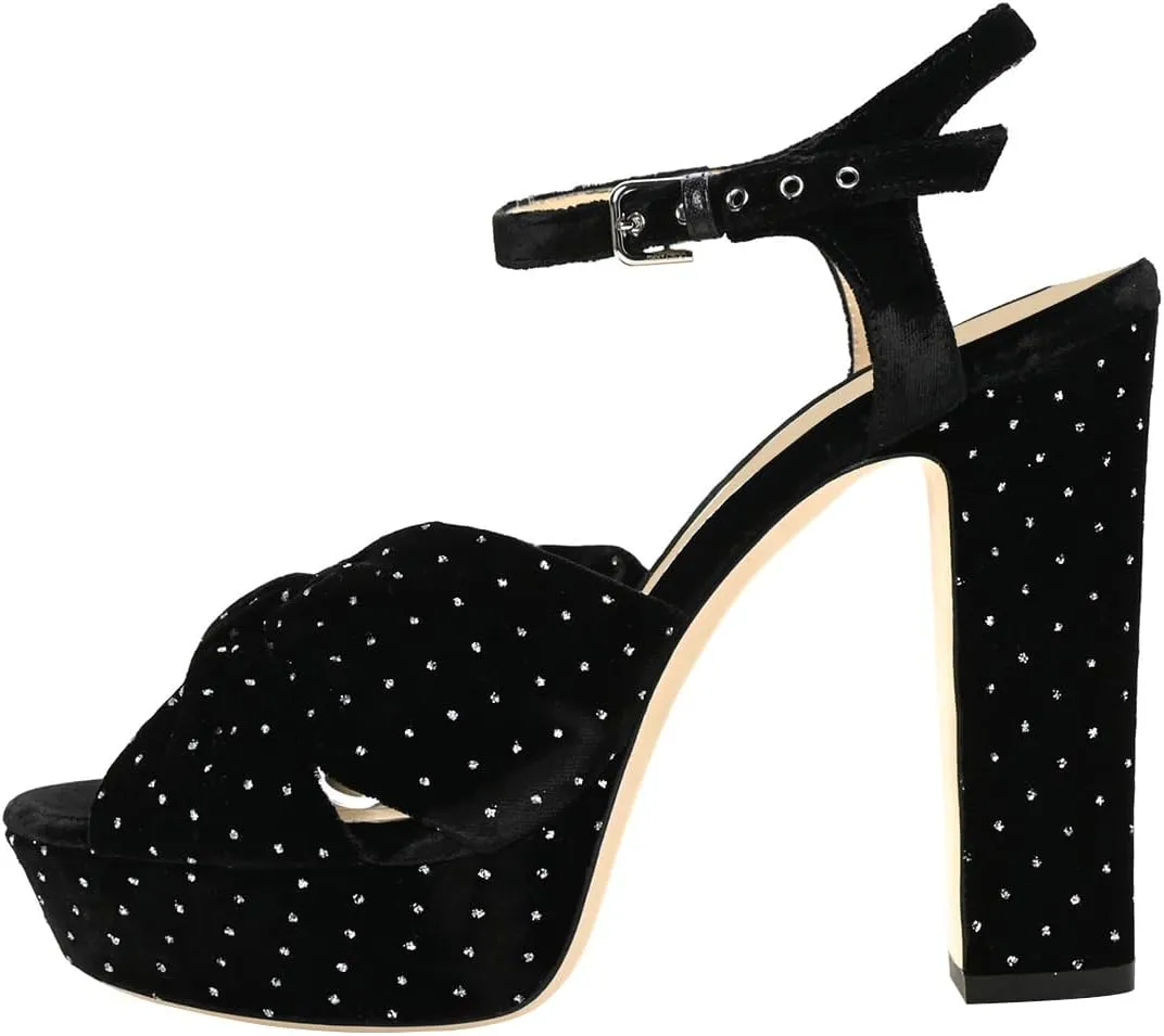 FSJ Women Platform Chunky Block High Heel Sandals Peep Toe Ankle Strap Party Evening Dress Pumps Shoes Size 4-15 US