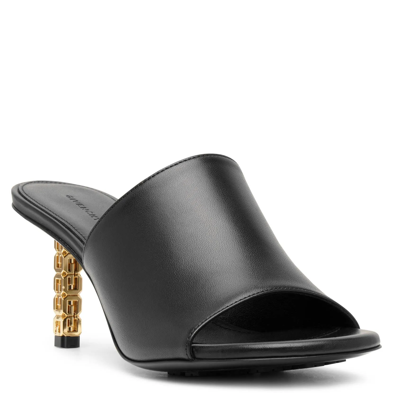 G Cube 70 black leather mules