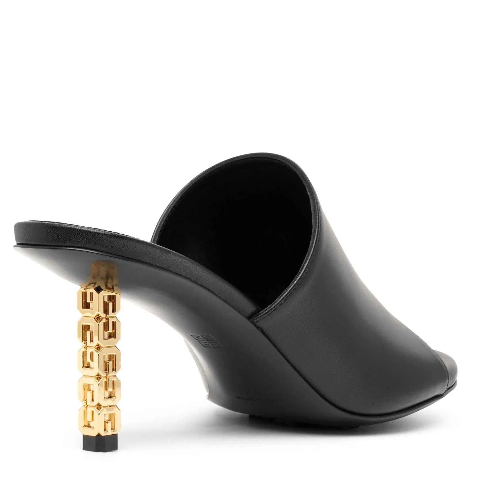 G Cube 70 black leather mules