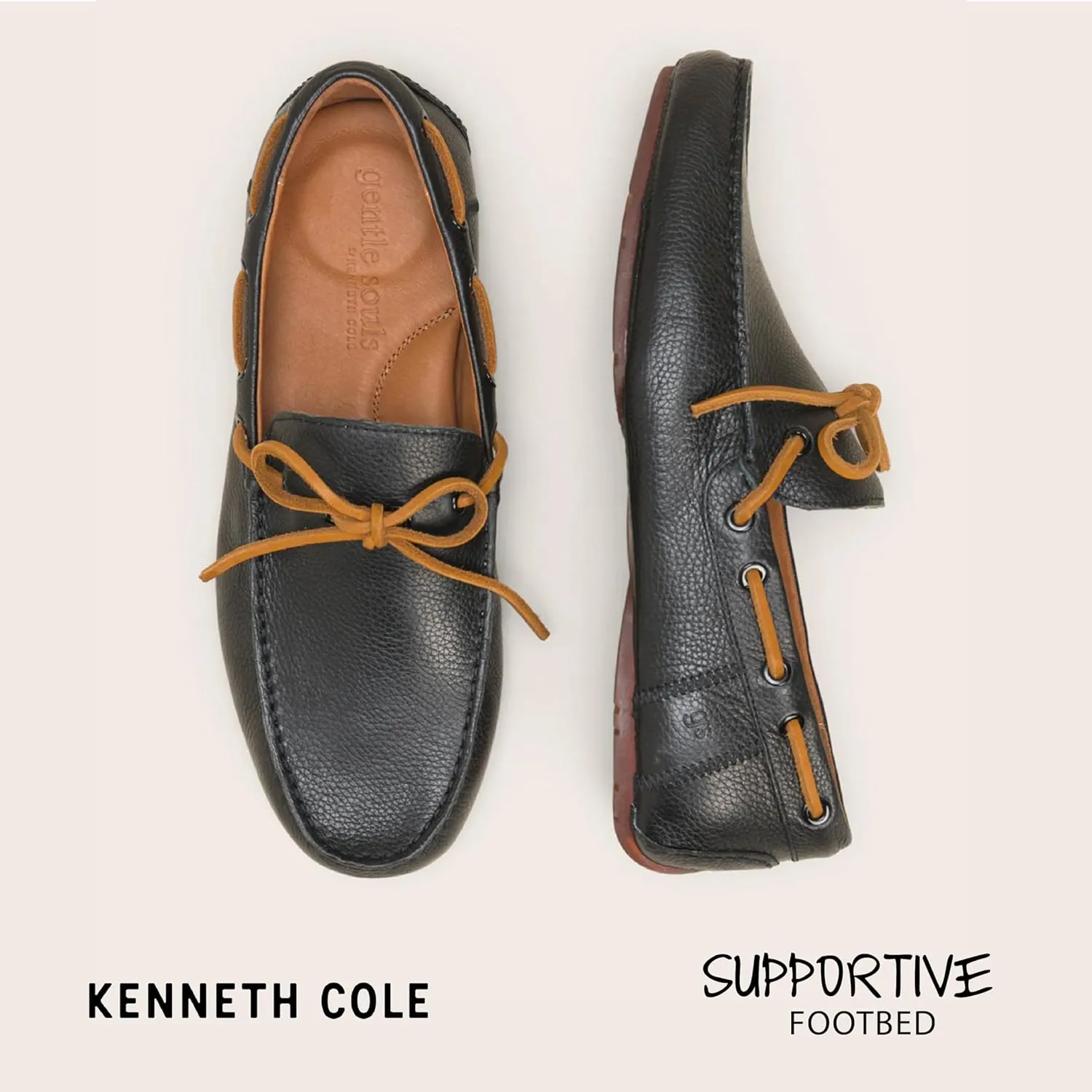 Gentle Souls by Kenneth Cole Men's Nyle Driver Boat Shoes Cushioned for All-Day Comfort, Built-in Arch Support