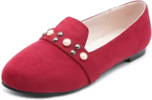 Gicoiz Footwear Work Loafers Womens Round Toe Ballet Flats Slippers