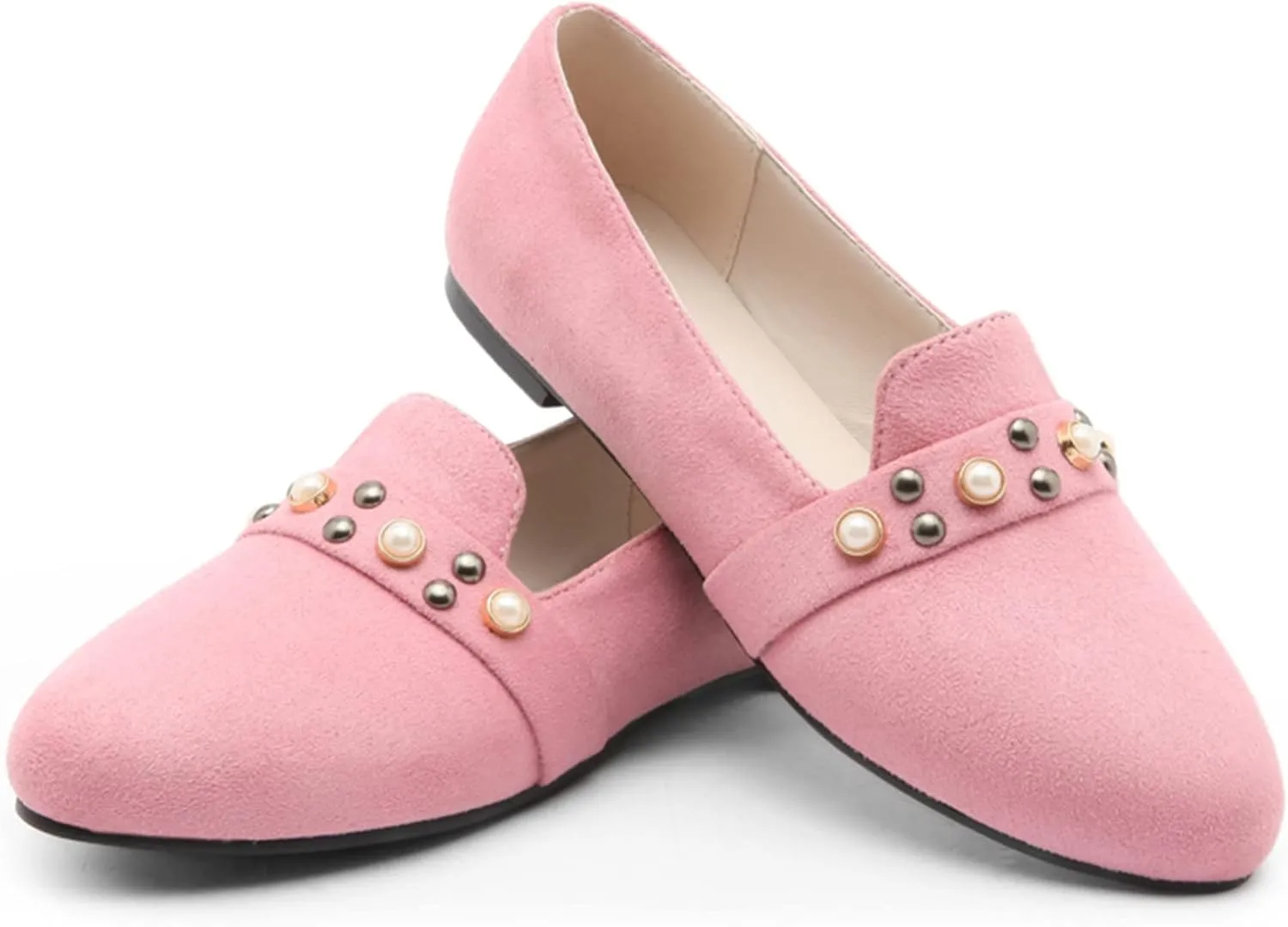 Gicoiz Footwear Work Loafers Womens Round Toe Ballet Flats Slippers