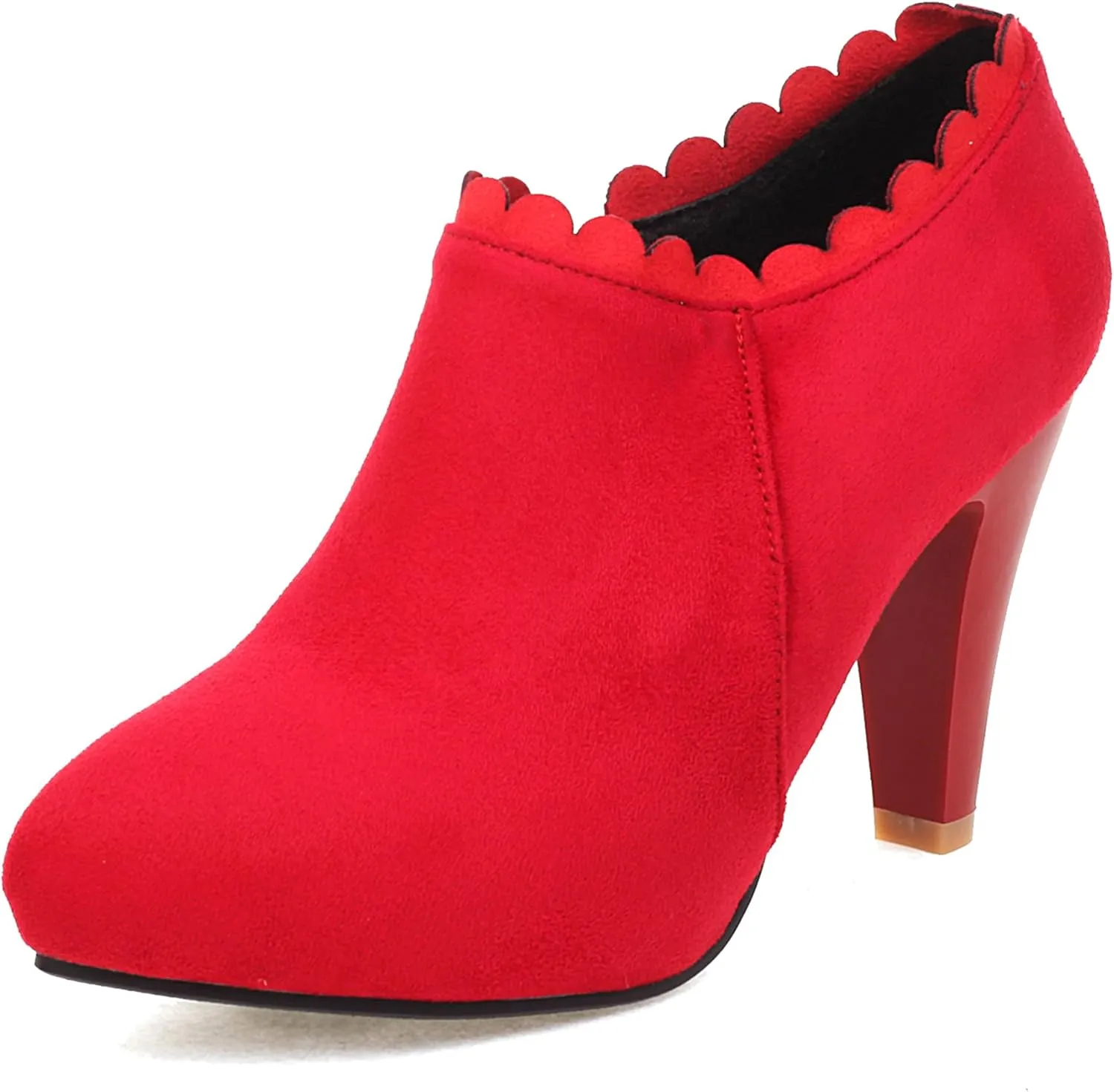 Gicoiz Pointed Toe High Heels Women Office Loafers Zip Ankle Boots