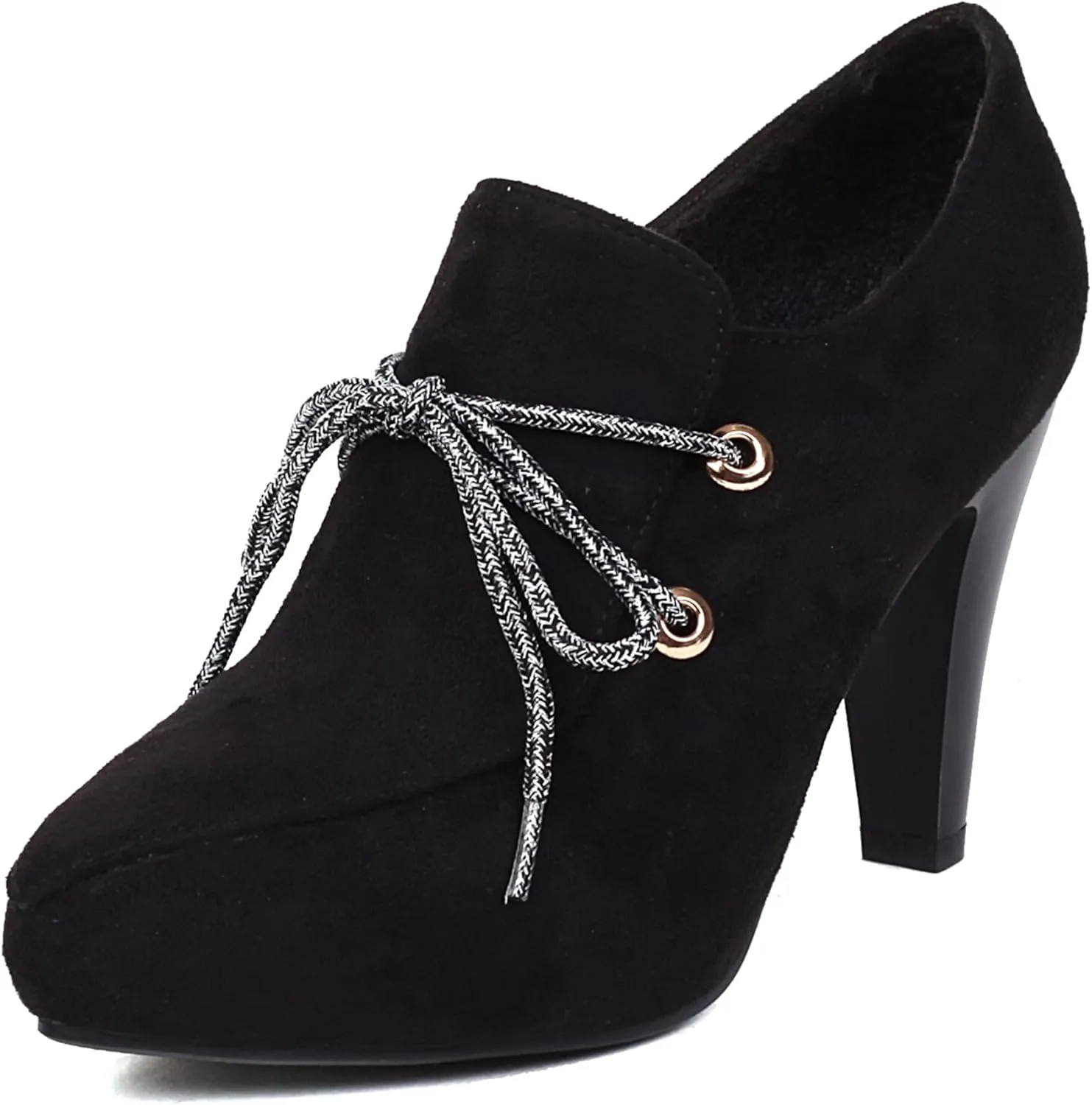 Gicoiz Pointed Toe High Heels Women Office Loafers Zip Ankle Boots