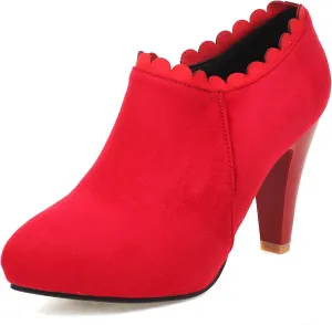 Gicoiz Pointed Toe High Heels Women Office Loafers Zip Ankle Boots
