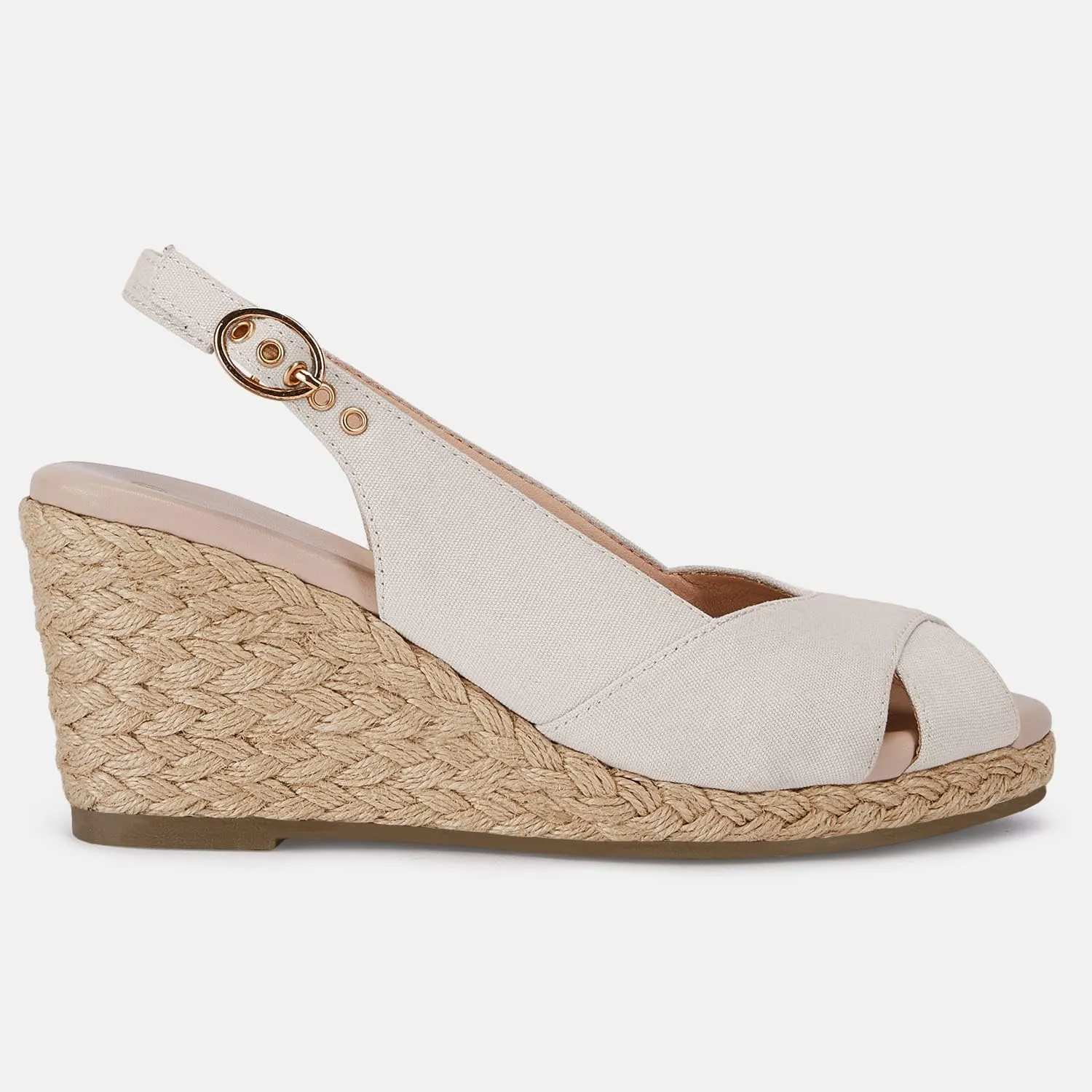 gihubafuil Women's Platform Wedges Sandals Open Toe Buckle Slingback Espadrilles Cross Band Slip-on High Heels