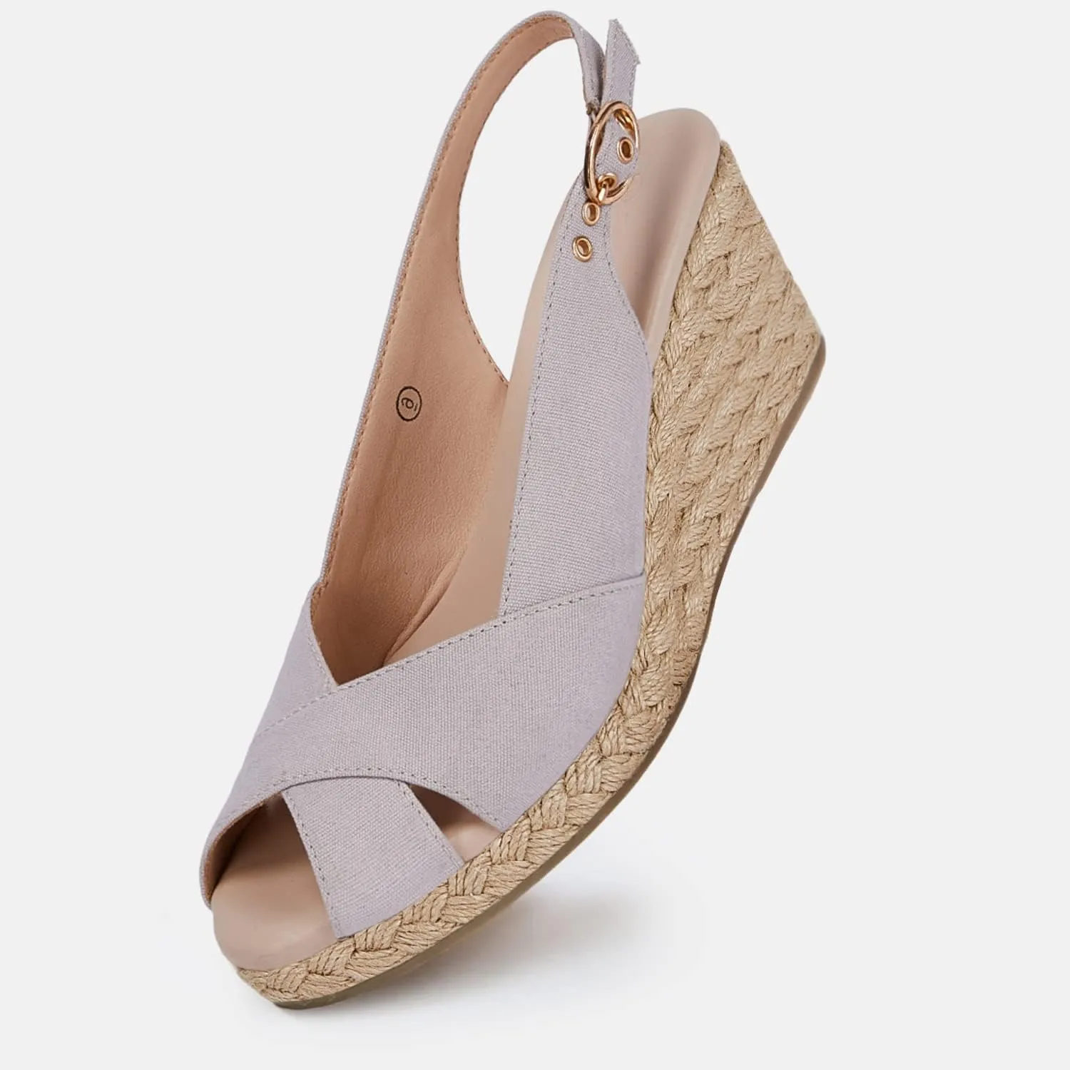 gihubafuil Women's Platform Wedges Sandals Open Toe Buckle Slingback Espadrilles Cross Band Slip-on High Heels