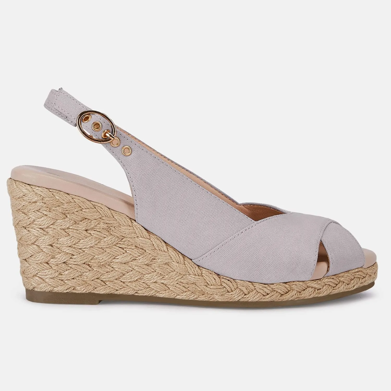 gihubafuil Women's Platform Wedges Sandals Open Toe Buckle Slingback Espadrilles Cross Band Slip-on High Heels