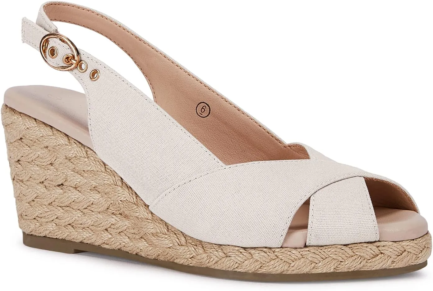 gihubafuil Women's Platform Wedges Sandals Open Toe Buckle Slingback Espadrilles Cross Band Slip-on High Heels
