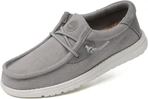 Grand Attack Men's Walking Boat Shoes-Slip On&Lace Up Casual Loafers, Comfortable & Lightweight Work Shoes | for Home, Leisure Travel, Driving Shoes