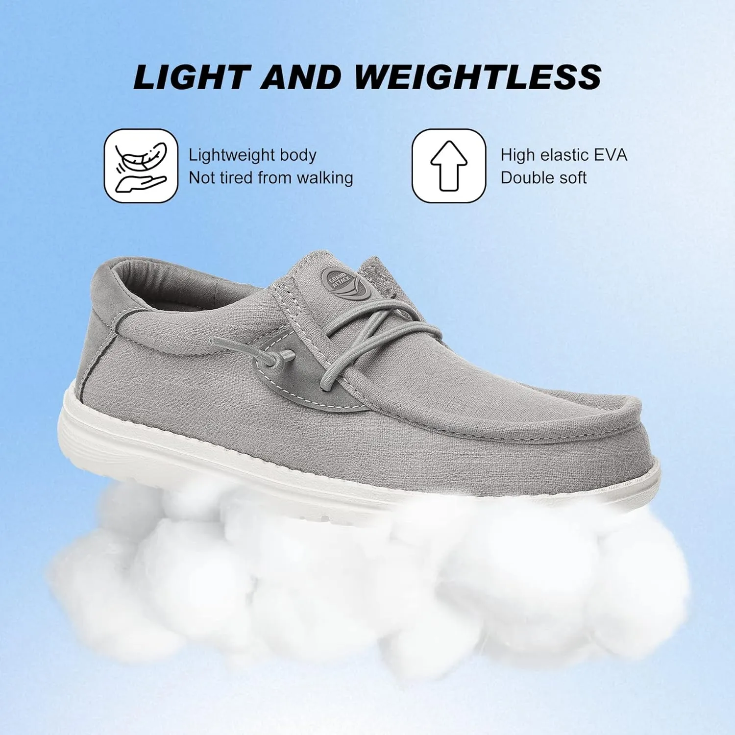 Grand Attack Men's Walking Boat Shoes-Slip On&Lace Up Casual Loafers, Comfortable & Lightweight Work Shoes | for Home, Leisure Travel, Driving Shoes