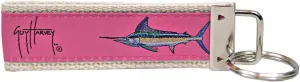 Guy Harvey Canvas Ribbon Nautical Key Rings