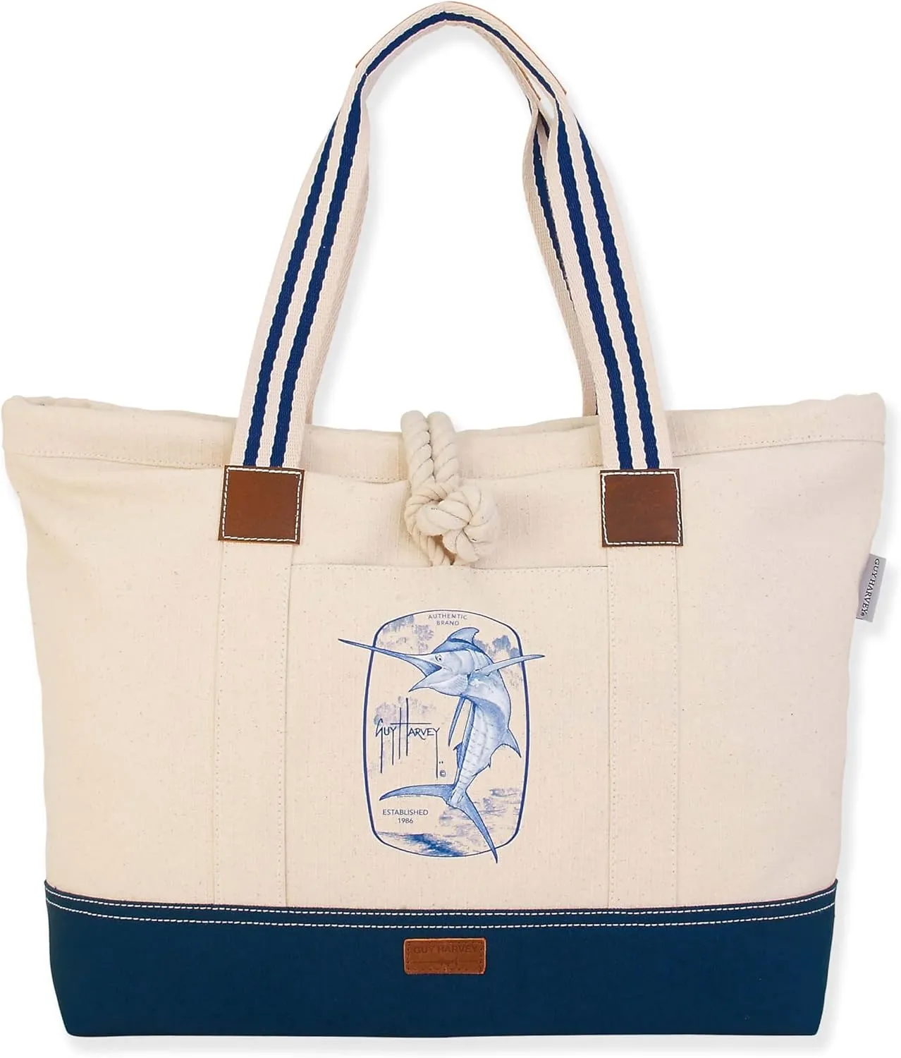 Guy Harvey Celeste Oversized Tote Bag with Leather Accents