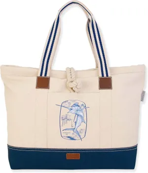 Guy Harvey Celeste Oversized Tote Bag with Leather Accents