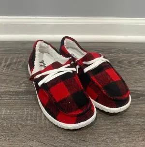 Gypsy Jazz Prima Red/Black Buffalo Plaid Sneakers