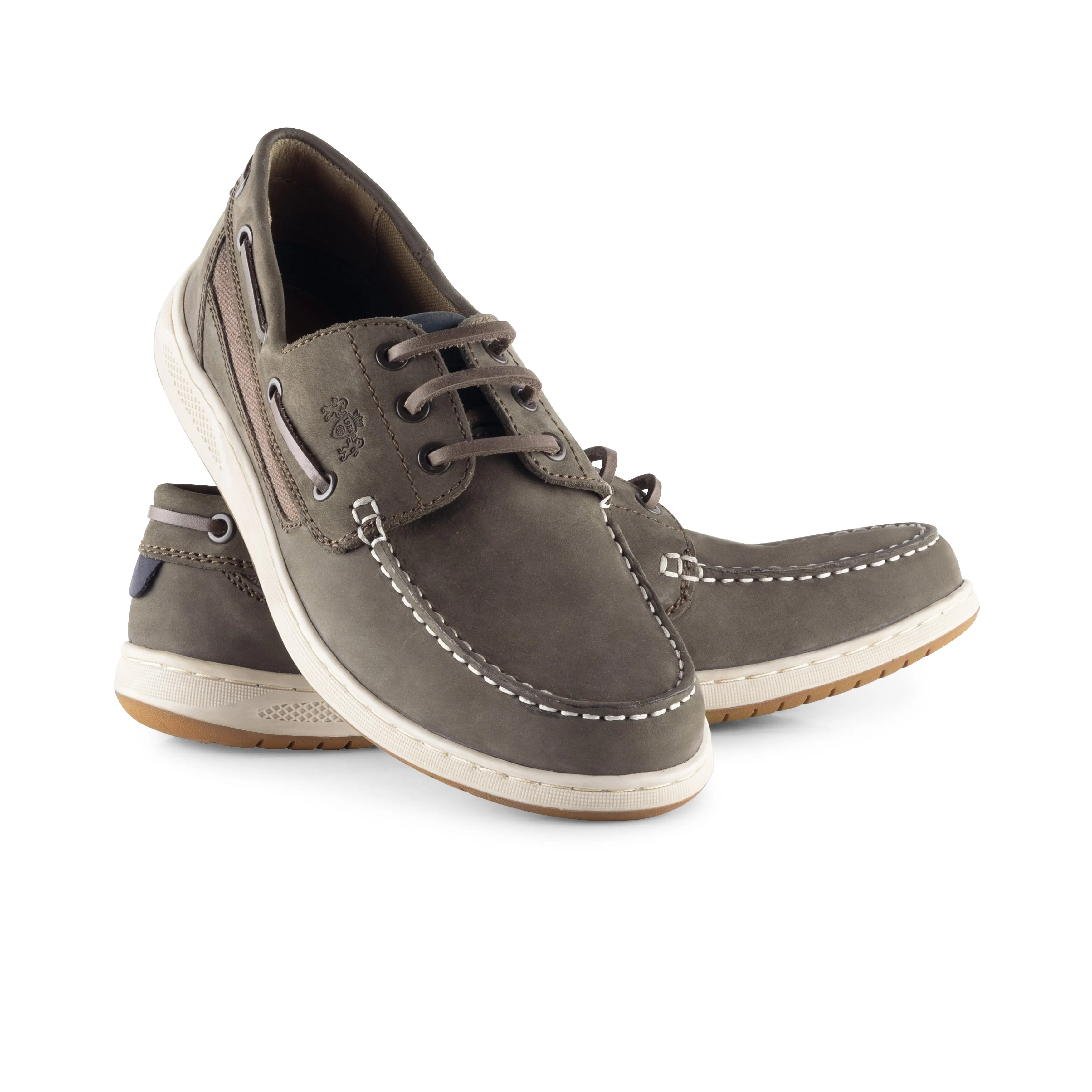 Harvard Men's Casual Boat Shoes - BROWN