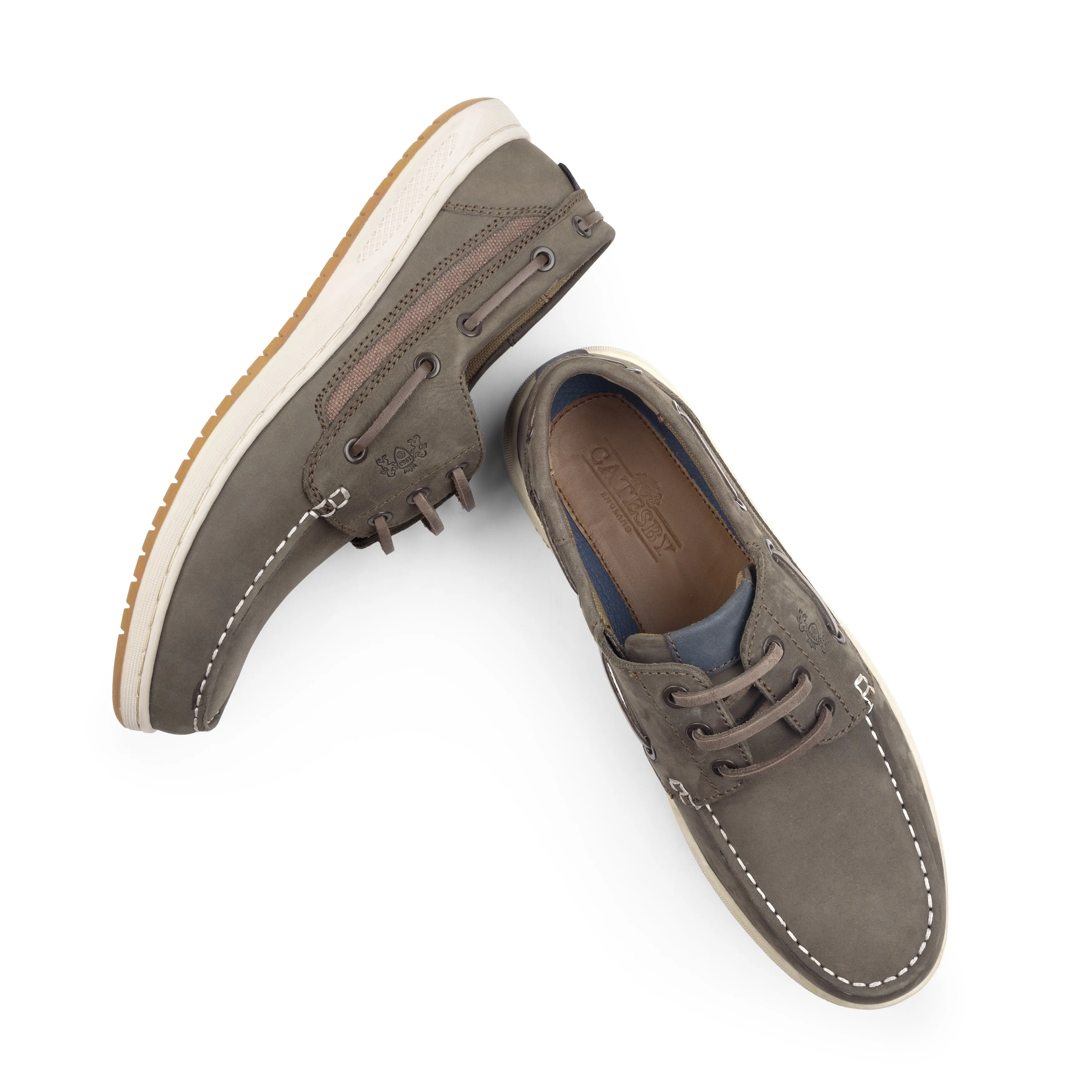 Harvard Men's Casual Boat Shoes - BROWN