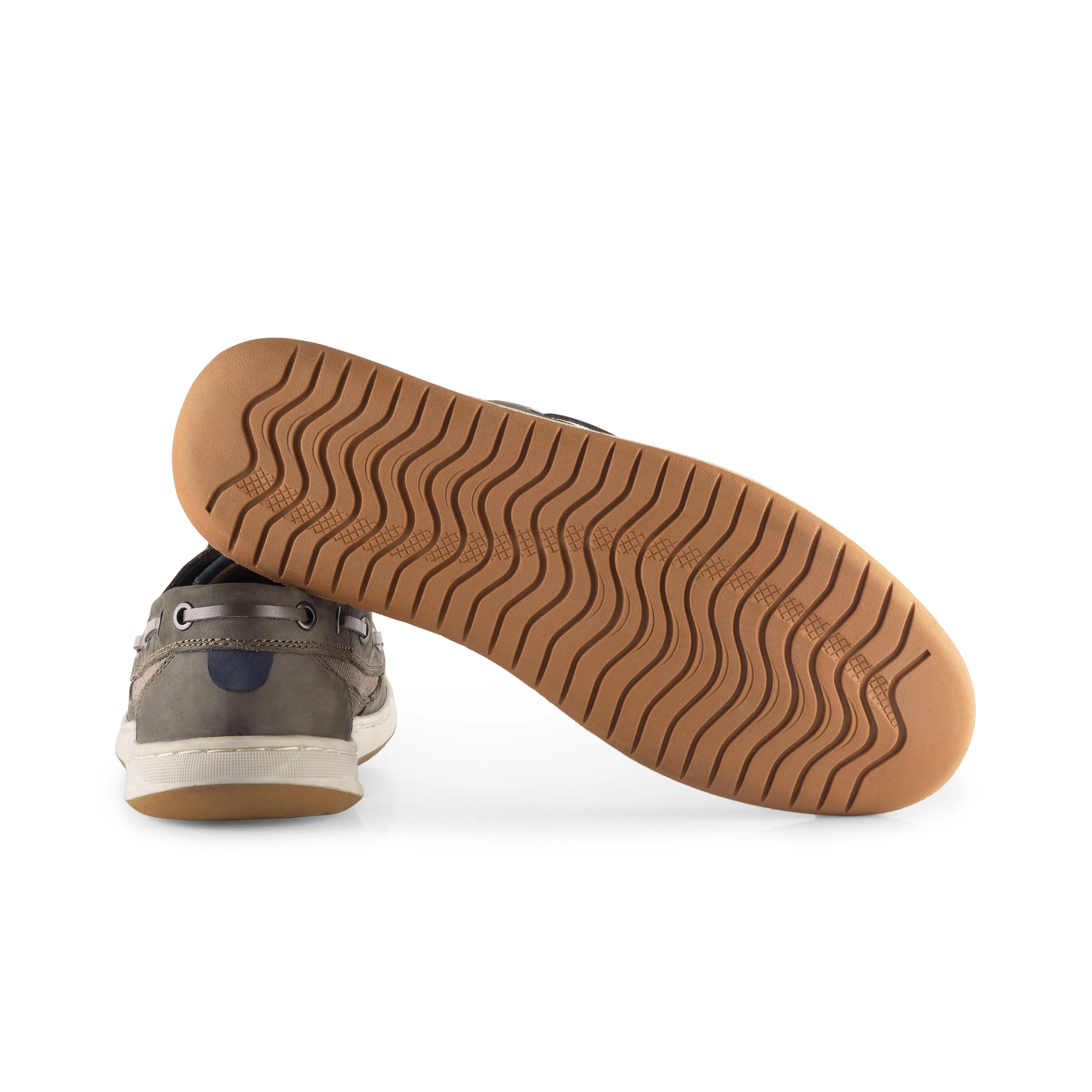 Harvard Men's Casual Boat Shoes - BROWN