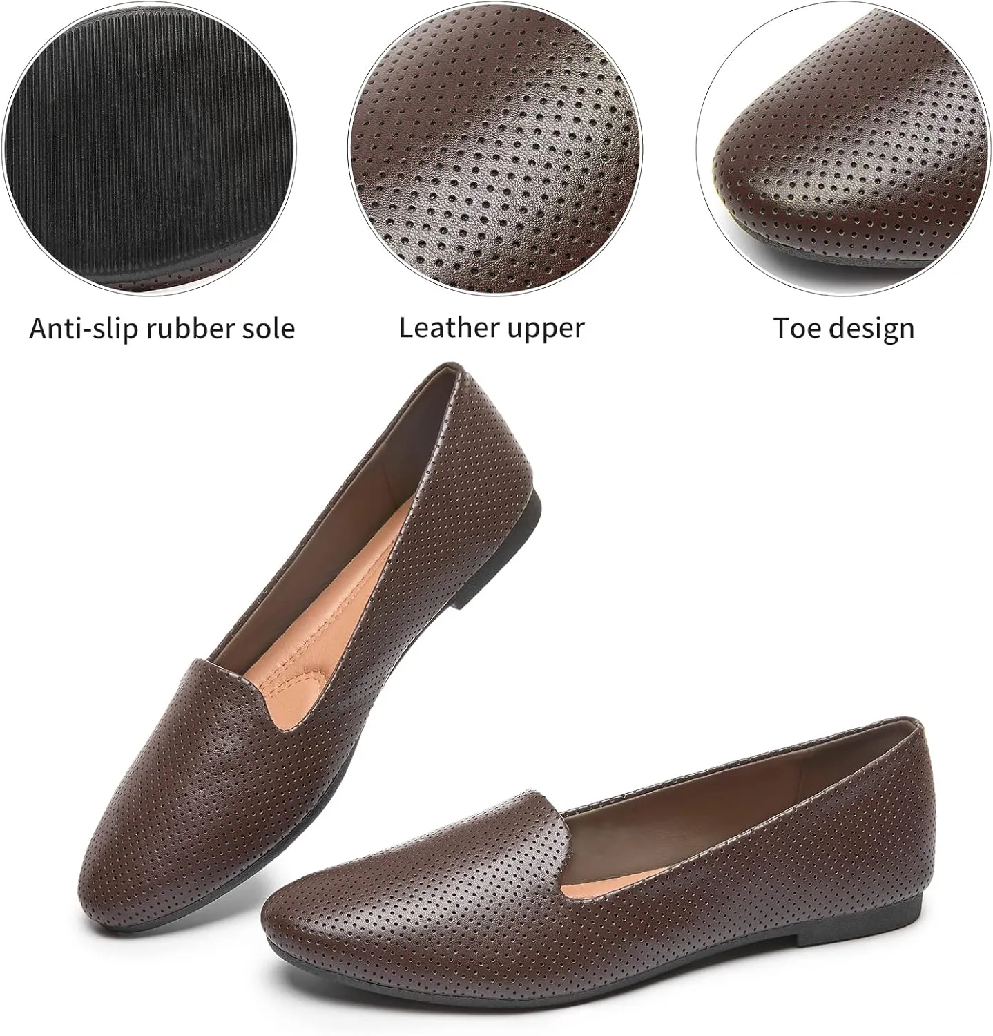 hash bubbie Women's Flats Shoes Dress Shoes for Women Business Dressy Casual Shoes Ballet Flats Loafers Comfortable Slip on Shoes