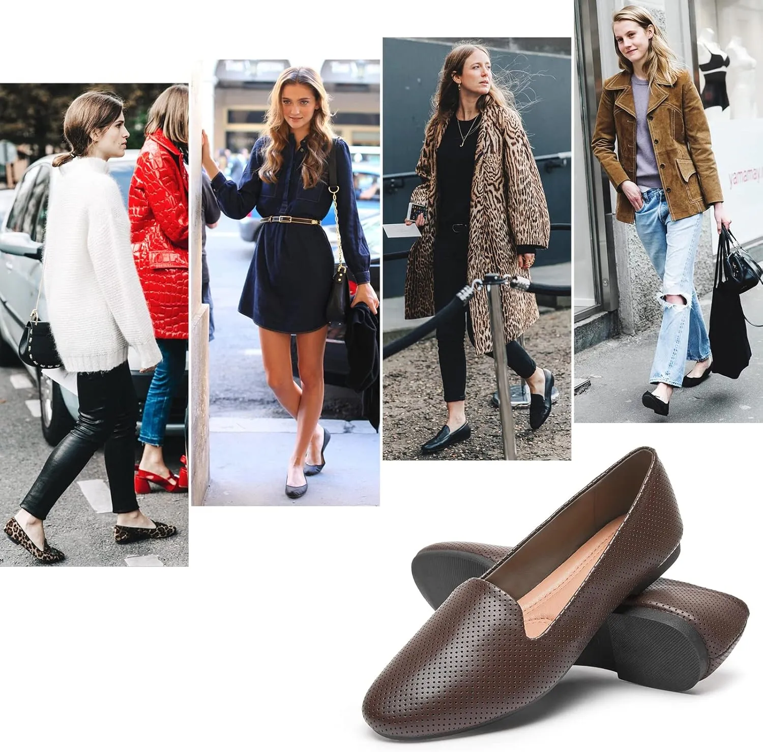 hash bubbie Women's Flats Shoes Dress Shoes for Women Business Dressy Casual Shoes Ballet Flats Loafers Comfortable Slip on Shoes