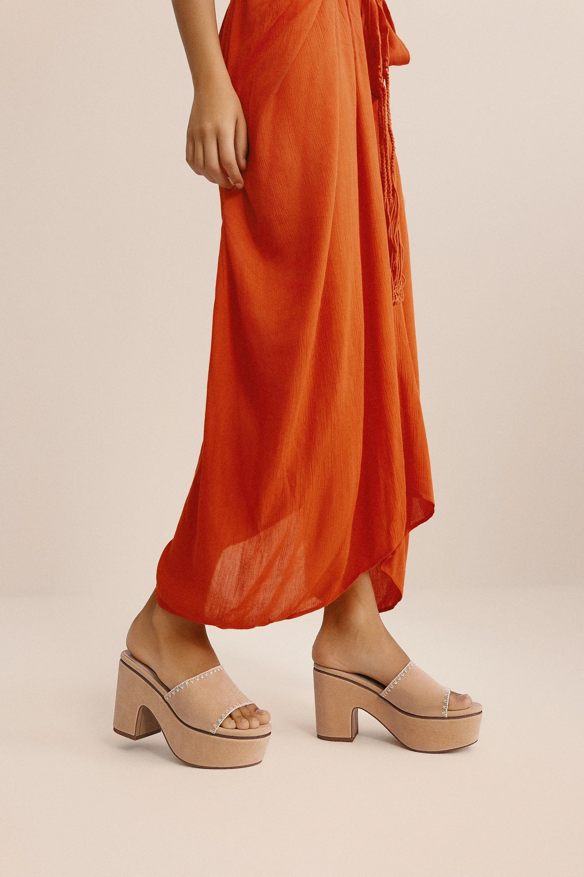 Heeled Suede Mules