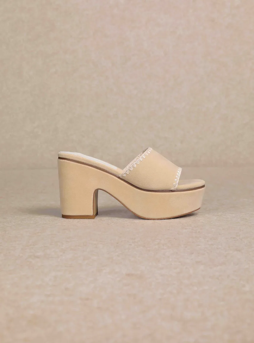 Heeled Suede Mules