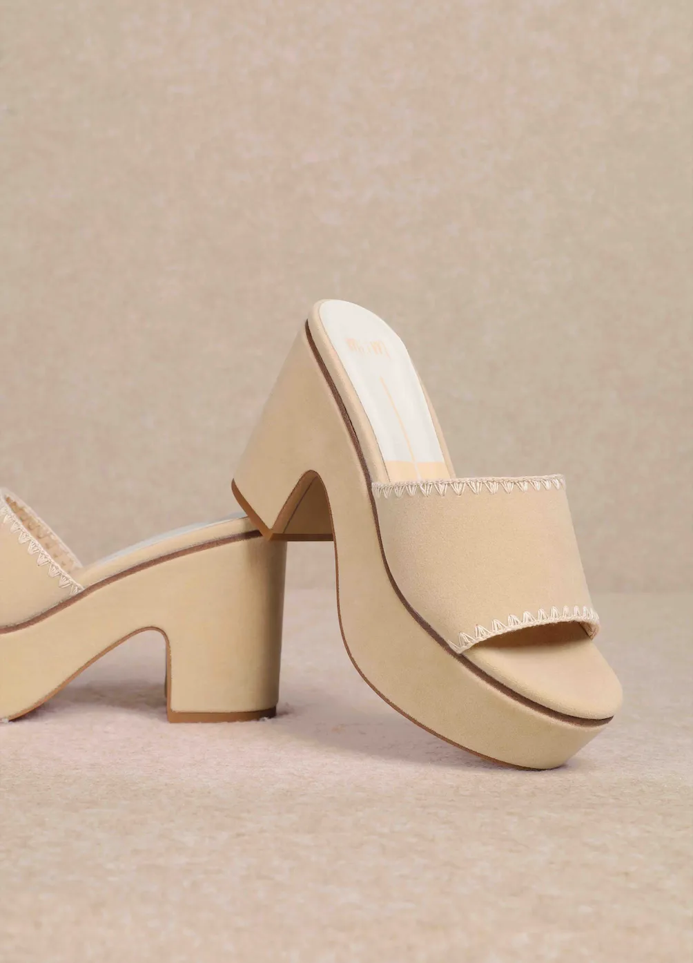 Heeled Suede Mules
