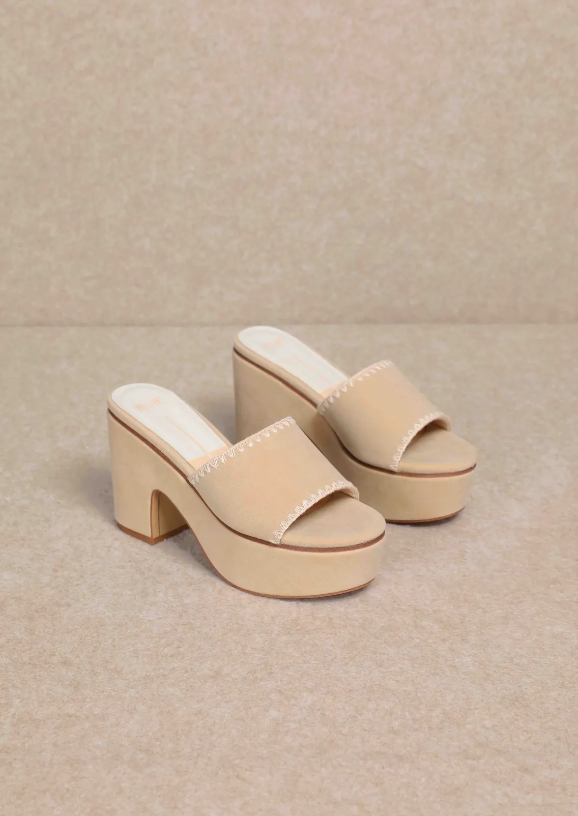 Heeled Suede Mules