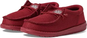 Hey Dude Girl's Wendy Youth Linen Grey Multiple | Girl’s Shoes | Girl’s Lace Up Loafers | Comfortable & Light-Weight