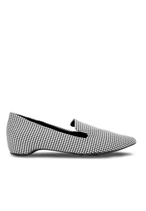 Houndstooth Pointy Loafer Flats