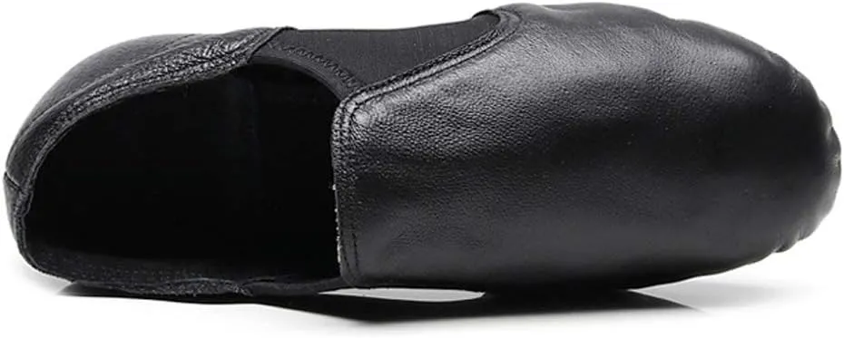HROYL Boys and Girls Jazz Dance Shoes Slip and Elastic Child‘s Leather Jazz Dance Shoes,TJ-jazz-X025
