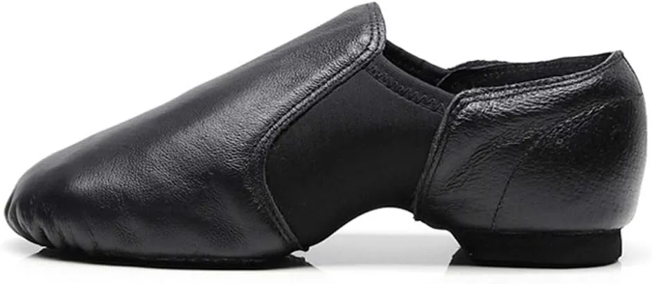 HROYL Boys and Girls Jazz Dance Shoes Slip and Elastic Child‘s Leather Jazz Dance Shoes,TJ-jazz-X025