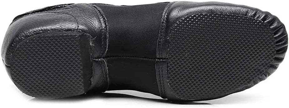 HROYL Boys and Girls Jazz Dance Shoes Slip and Elastic Child‘s Leather Jazz Dance Shoes,TJ-jazz-X025